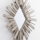 Traditioanl Wood Rhombus Mirror Wall Decor