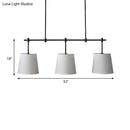 Traditional black & gold fabric pendant lighting dining room 3 lights