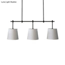 Traditional black & gold fabric pendant lighting dining room 3 lights