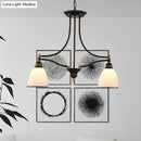 Traditional black & gold pendant light dining room 110v-120v