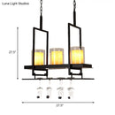 Traditional black marble pendant light with wine glass rack dining room