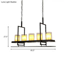 Traditional black marble pendant light with wine glass rack dining room