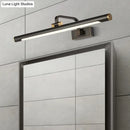 DecorBites™ Adjustable Tubular LED Vanity Mirror Light - Traditional Black Metal Wall Lighting