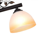 DecorBites™ Traditional White Glass Barrel Pendant Light with Birds - 3-Light Black Dining Room Island Fixture