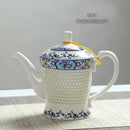 DecorBites™ Blue White Porcelain Tea Set Kungfu Teaware Green Puer Tea Cup Pot Teatime Set