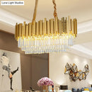 Traditional brass crystal chandelier dining room ceiling light