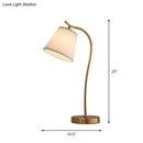 Traditional bucket brass table lamp bedroom gold metal lighting