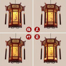 Traditional chinese carved bamboo lantern pendant lights dining room