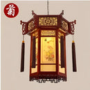 Traditional chinese carved bamboo lantern pendant lights dining room