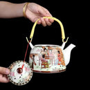 Traditional chinese white porcelain tea pot – dining room decor