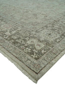 Traditional Design Beige, Brown And Pink Hand Knotted Custom Made Wool Rug