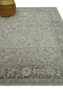 Traditional Design Beige, Brown And Pink Hand Knotted Custom Made Wool Rug