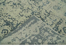 Traditional Design Charcoal and Beige 6x9 Hand Knotted wool area rug