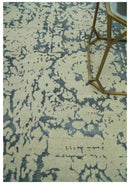 Traditional Design Charcoal and Beige 6x9 Hand Knotted wool area rug