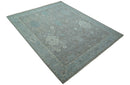 Traditional Design Gray And Beige Large 12x15 Hand Knotted Wool Rug