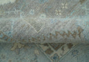 Traditional Design Gray And Beige Large 12x15 Hand Knotted Wool Rug