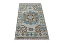 Traditional Design Ivory Hand knotted 2x3 Wool Area Rug