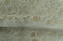 Traditional Design Ivory, Silver and Brown 7x9 Hand Knotted wool rug