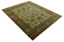 Traditional Fine Serapi Design Beige And Brown Hand Knotted 8x10 Wool Area Rug