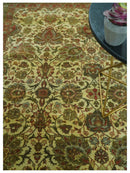 Traditional Fine Serapi Design Beige And Brown Hand Knotted 8x10 Wool Area Rug