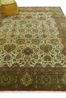 Traditional Fine Serapi Design Beige And Brown Hand Knotted 8x10 Wool Area Rug