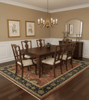 Traditional Fine Turkish design Rust And Beige 8x10 Hand Knotted Wool Area Rug