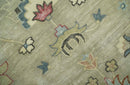 Traditional Floral 8x10 Beige Hand Tufted Oriental distressed wool area rug