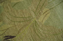 Traditional Floral Block Design Green, Brown and Rust Hand knotted 5x8 Indoor wool Area Rug