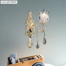 DecorBites™ Traditional Gold Semi-Open Flower Frosted Glass Sconce for Living Room Wall.