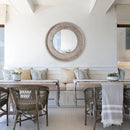 Traditional Grey Round Mirror Wall Decoration