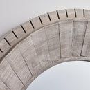 Traditional Grey Round Mirror Wall Decoration