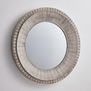 Traditional Grey Round Mirror Wall Decoration