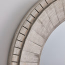 Traditional Grey Round Mirror Wall Decoration