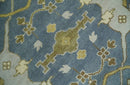 Traditional Hand Knotted 8x10 Oriental Oushak Silver, Ivory and Beige Wool Area Rug | TRDCP1168810