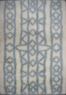 Traditional Hand Made Moroccan Design Wool Light Blue Moroccan Rug