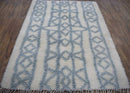 Traditional Hand Made Moroccan Design Wool Light Blue Moroccan Rug