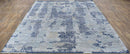 Modern Abstract Design Gray Wool And Bamboo Silk 8x10 Area Rug