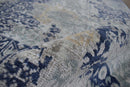 Modern Abstract Design Gray Wool And Bamboo Silk 8x10 Area Rug