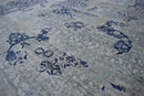 Modern Abstract Design Gray Wool And Bamboo Silk 8x10 Area Rug