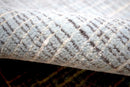 Blue and Ivory Modern Pattern Hand Knotted Wool 2x3 Area Rug