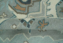 Traditional Heriz Gray and Ivory Floral Hand Knotted Custom Made wool Area Rug