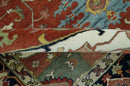 Traditional Heriz Rust and Blue Fine Hand Knotted 9x12 wool area rug