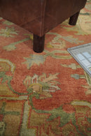 Traditional Heriz Design Rust And Brown Hand Knotted Fine Wool Area Rug