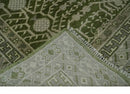 Traditional Khotan Design Hand knotted Green and Ivory 8x10 wool Area Rug