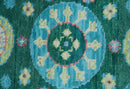 Traditional Khotan Design Teal 3x5 Hand knotted Wool Area Rug