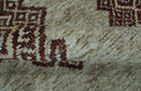 Traditional Large design 5x8 Olive, Silver and Brown Hand knotted wool area rug