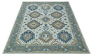 Traditional Large Design Ivory, Blue and Beige Hand Tufted Custom Made wool area Rug