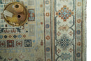 Traditional Mamluk Design Beige and Ivory Hand Knotted 8x10 wool area rug