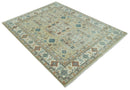 Traditional Mamluk Design Beige and Ivory Hand Knotted 8x10 wool area rug