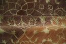 Traditional Olive, Brown, Rust and Beige 5x8 Handloom Wool and Art Silk Area Rug